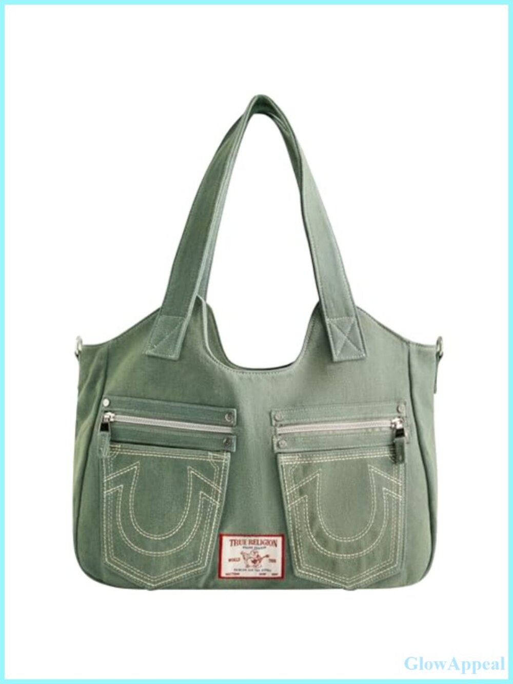 True Religion Satchel Crossbody Purse Handbag Horseshoe Logo